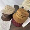 Spring and Autumn New Hat Women's Fashion Suede Folded Wide-brimmed Equestrian Hat Versatile Premium Sense Upturned Basin Hat