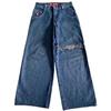 JNCO Jeans Vintage Hip Hop Loose Jeans Men's Gothic High Waist Wide Legs Pants Streetwear