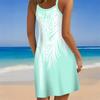 Women's Beach Dress Mini Dress Print Casual Modern Dress Sleeveless Loose Fit Outdoor Daily Summer