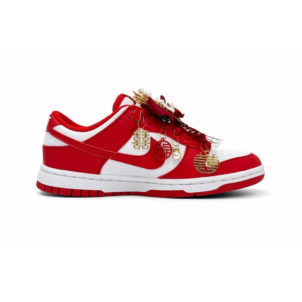 Nike Dunk Low top Skateboard Shoes Women's Red FB9109-119(Team87-BOX)