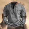 2024 Faux Wool Texture Men's Half-Zip Pullover Long-Sleeve Hoodie