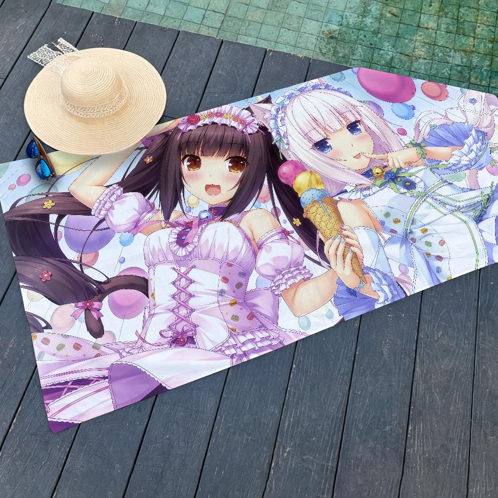 Beautiful Girl Anime N-Nekopara Towel Towels For Beaches Yoga Studios Gyms Hot Springs Swimming Pools And Picnics