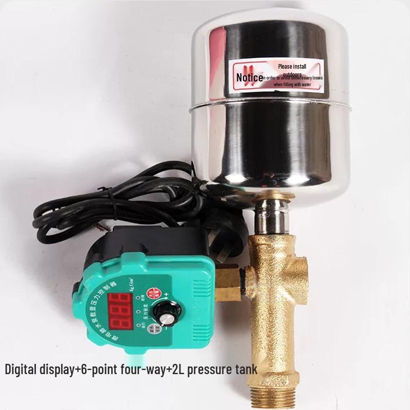 Intelligent Self-Priming Booster Pump with Stainless Steel Tank & Automatic Pressure Controller for Households