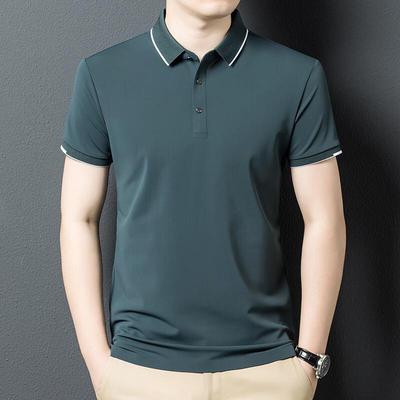 Yiliteng Men's Business Casual Short Sleeve Polo Shirt