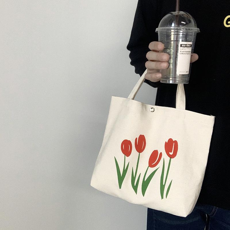 Damen Canvas Tasche Handtasche Bento Tasche Literarisch Niedlich Mommy Bag Für Unterwegs Handtasche