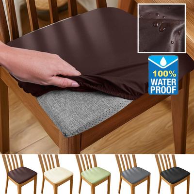 Esszimmerstuhl Schutzhussen Set mit 4/8 Stück Stretch Abnehmbar Waschbar Sitzbezug für Küche Heimdekoration Stuhlbezug
