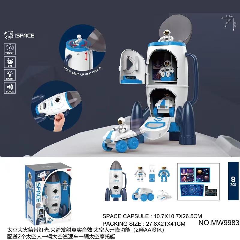 Simulation Sound And Light Diy Assembly Aviation Model Space Shuttle Cabin Rocket Space Station Science And Education Toys