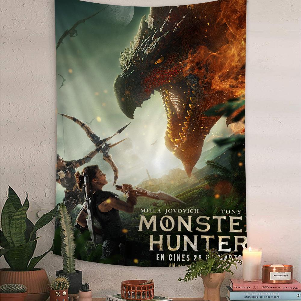 Monster Hunter Printed Large Wall Tapestry Cheap Hippie Wall Hanging Bohemian Wall Tapestries Mandala Home Decor