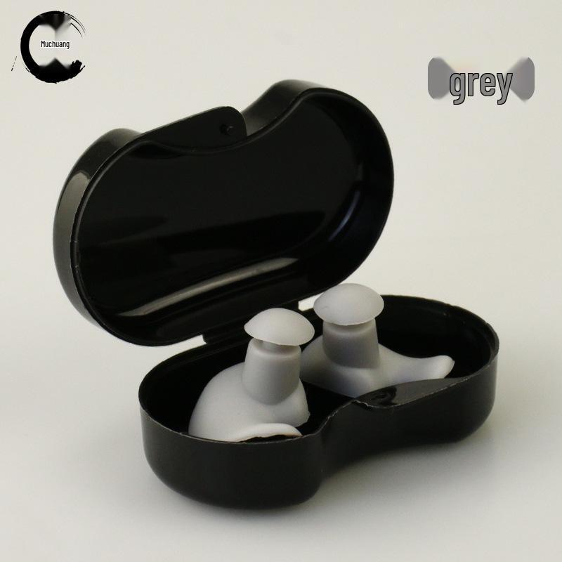 Silicone Waterproof Swimming and Diving Earplugs with Box - Adult Spiral Design
