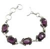 Amethyst Gemstone Silver Plated Handmade Bracelet Jewelry BR 10