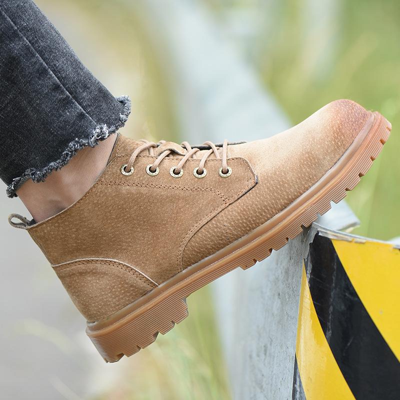 Fashion Men Waterproof Shoes Work Safety Shoes Steel Toe Men Sneakers Wear-resistant Indestructible Construction Man Boot