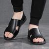 Fashion Men's Flat Sandals Designer Comfortable Male shoes Leather Casual Shoes Men Slip on Slippers Fashion Hollow Men Sandal Zapatos