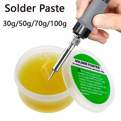 Profesyonel Kaynak Lehim Macunu 1 Adet 30g/50g/70g/100g Kaynak Akısı 183 Derece Orta Sıcaklık Akısı Temizleme Gerektirmeyen Reçine