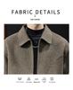 Men's American Style Heavyweight Wool Cashmere Jacket - Double-faced, Thickened, High-end, Plus Size Casual Outerwear for 2025.
