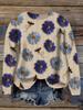 Three-Dimensional Floral Sweater for Women, Trendy Winter Outfit, Versatile Round-Neck Knitted Top.