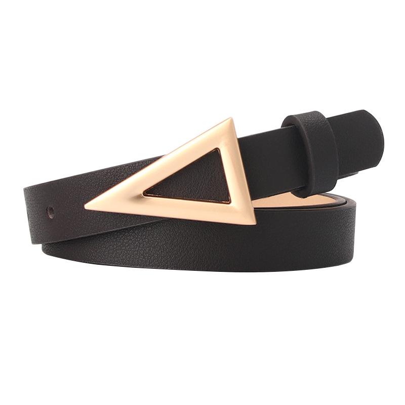Trendy Women's Belt Alloy Triangle Snap Button Fashionable Versatile Dress Belt Dongdaemun Trendy Decorative Trousers