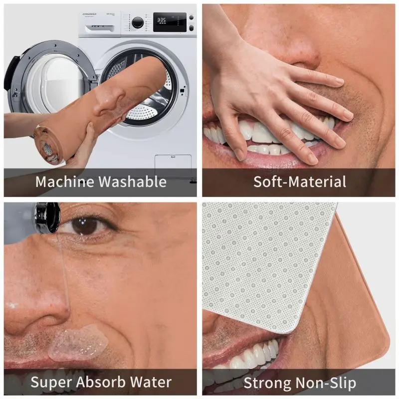 The Rock Dwayne Meme Front Door Mat Anti-Slip Outdoor Quick Dry Doormat Kitchen Bedroom Entrance Rug Carpet