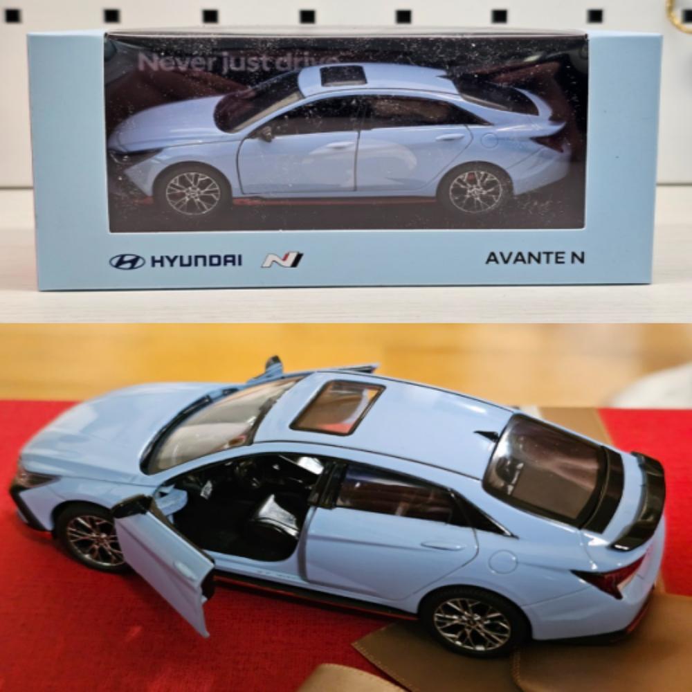 Hyundai Avante N Facelift 1:38 Diecast Model Car Blue Pull Back Toy