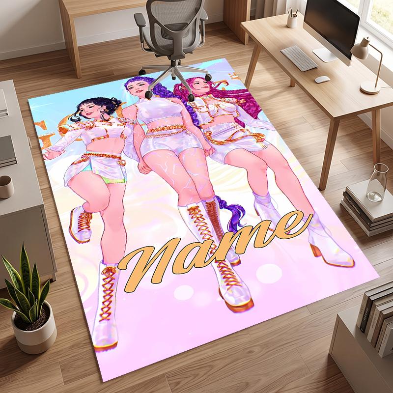 HUNTRIX (216) Personalized Name Office Carpet Stylish Decor for Living Room Bedroom Kitchen