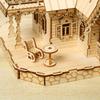 Hallisun 3D Wooden Puzzle DIY Retro Cottage Villa House with LED Light Model Assembly Kit 3D Puzzle Brain Teaser Hobby Game Toy for Adults DIY