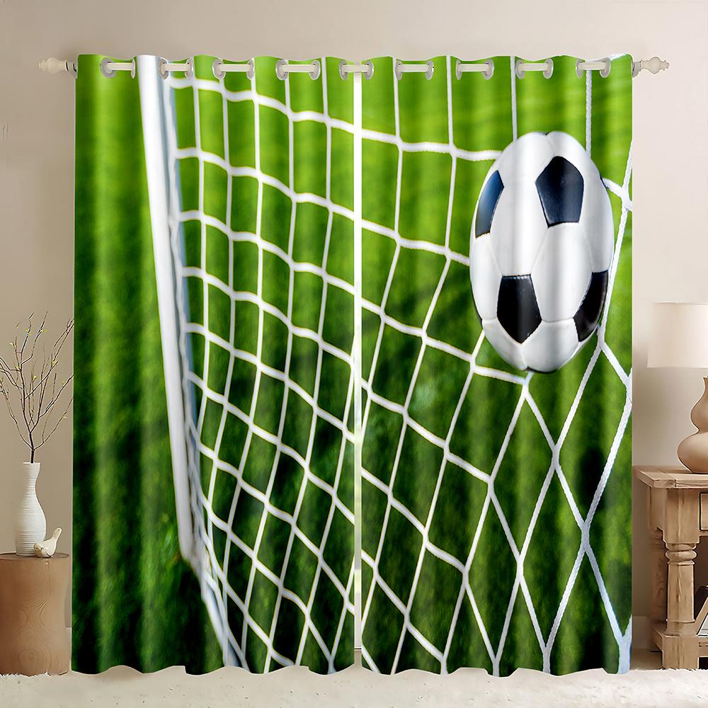 Tende da Finestra con Motivo Serie Calcio Tema Sportivo Tende Sottili Drappeggi Per Soggiorno Camera da Letto Camera dei Ragazzi Decorazione Casa 2023