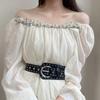 Punk Style Willow Nail Belt Decorative Versatile Snap Belt Trendy Belt