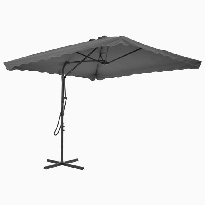 VidaXL Parasol d'Extérieur avec Mât en Acier, Pare-soleil de Patio, Abri de Soleil, Parasol de Terrasse Extérieur, 250 x 250 44883