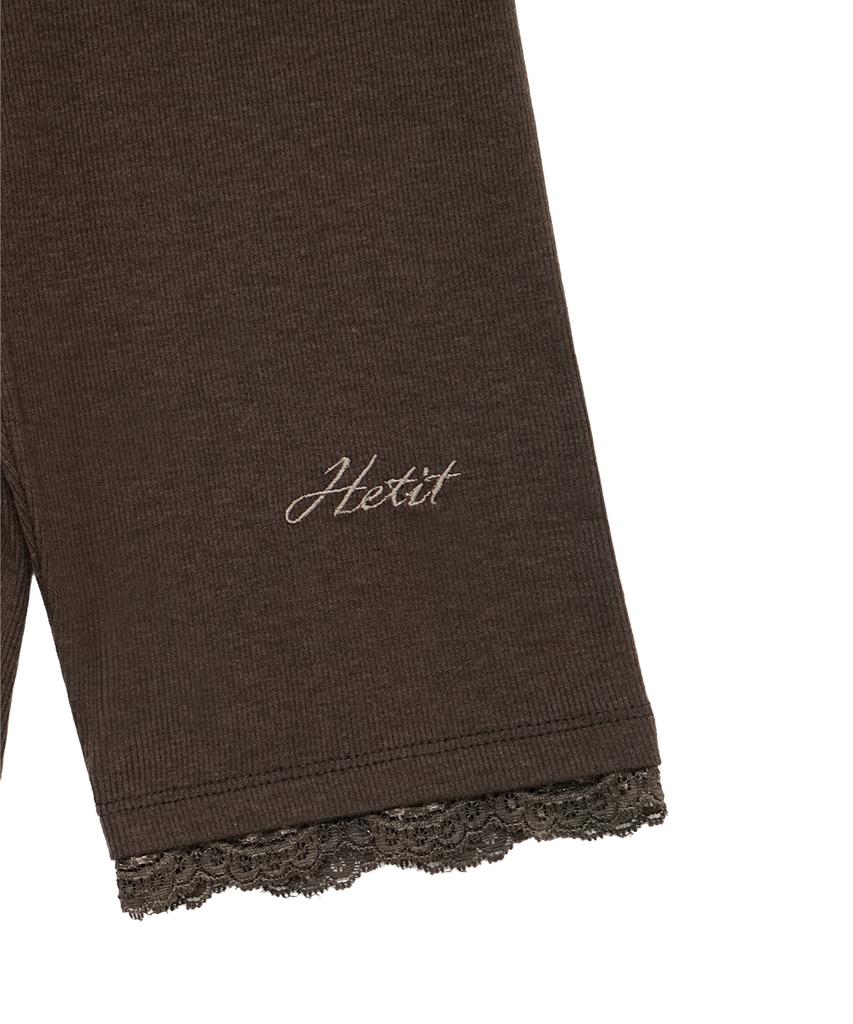 Hety Lace Biker Shorts (Brown)