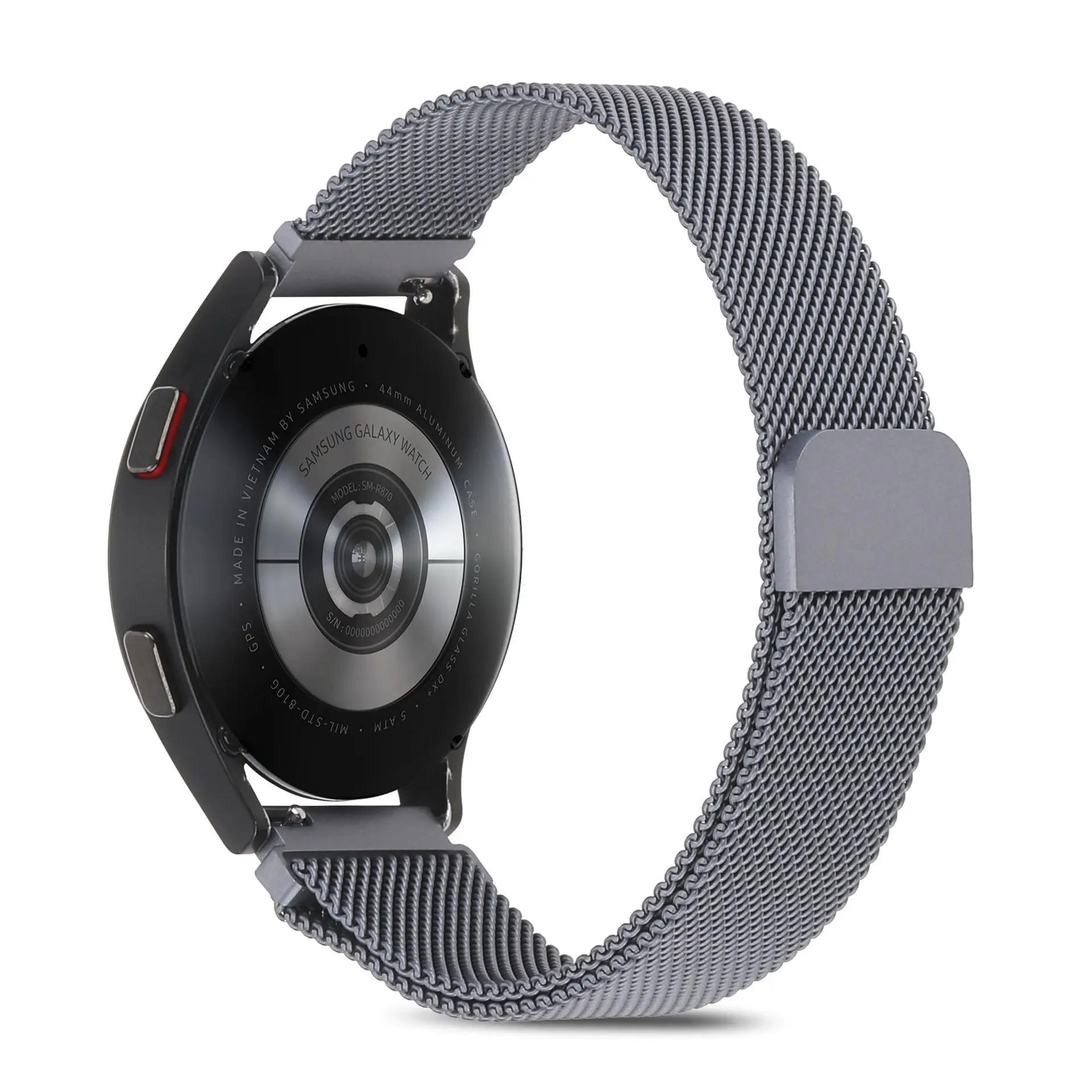 

20mm 22mm Milanese Loop Strap For Samsung Watch 6/5/4/Amazfit GTS/GTR/Bip Metal Bracelet Band Huawei Watch 4/3/GT4-3 Pro Correa 20mm watch band