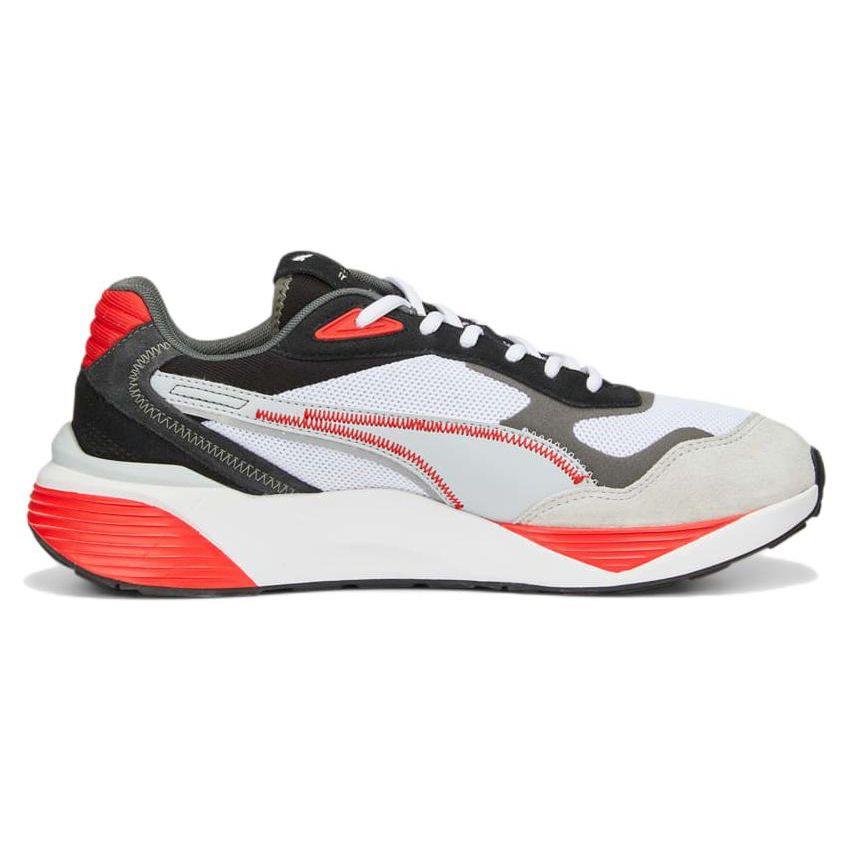 Puma Rs-Metrisk Mesh Rund Tå Snøresko Demping Lav Topp Livsstilsko Unisex sneakers Hvit Svart Rød 386169-02