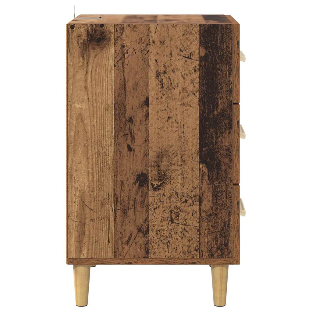 Nightstand Reclaimed Wood 40 x 40 x 66 cm Engineered Wood