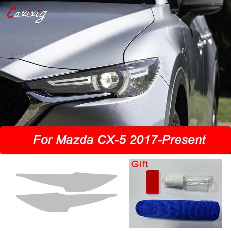 For Mazda 3 6 CX-3 CX-5 CX-9 2 Pcs Car Front Light Transparent TPU Sticker Headlight Protective Film Accessories IUE2