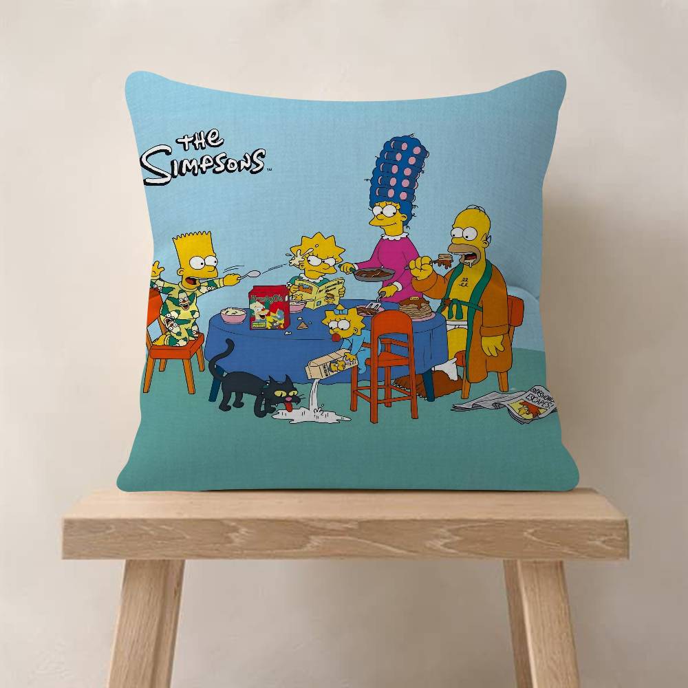Cartoon The S-Simpsons-es Cushion Cover Inches Farmhouse Decor Home Throw Pillow Covers For Couch Decorations