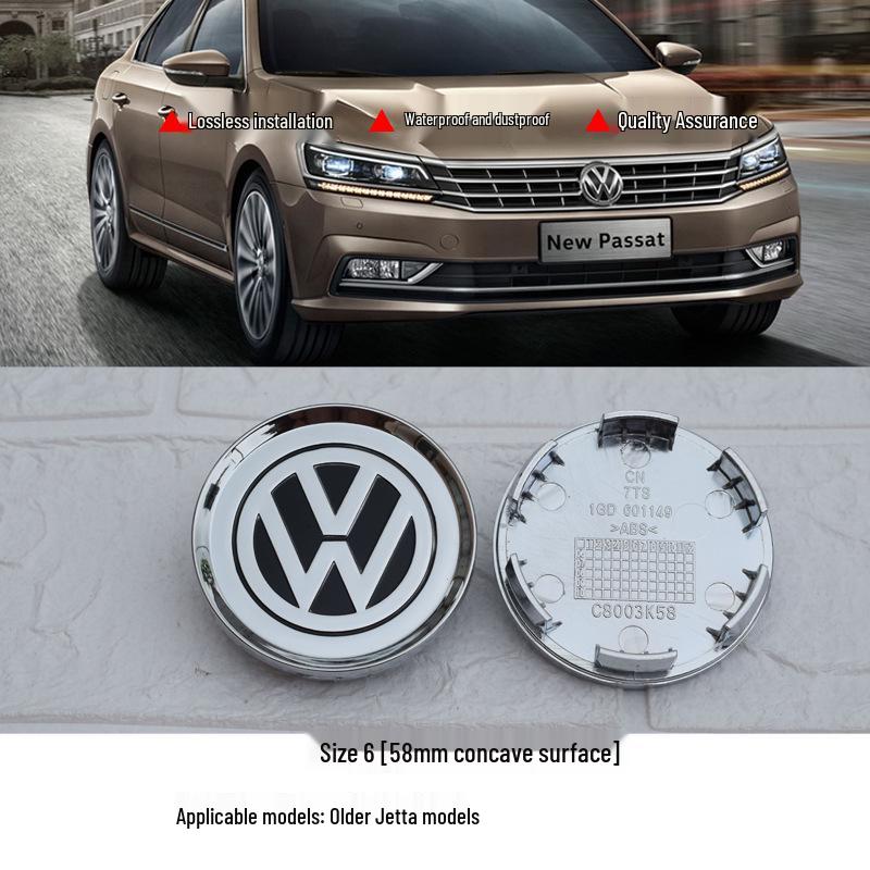 Compatible Wheel Hub Center Cap for Volkswagen Lamando, New Phideon, Touran, Passat - 5-Spoke Design by Guanqin