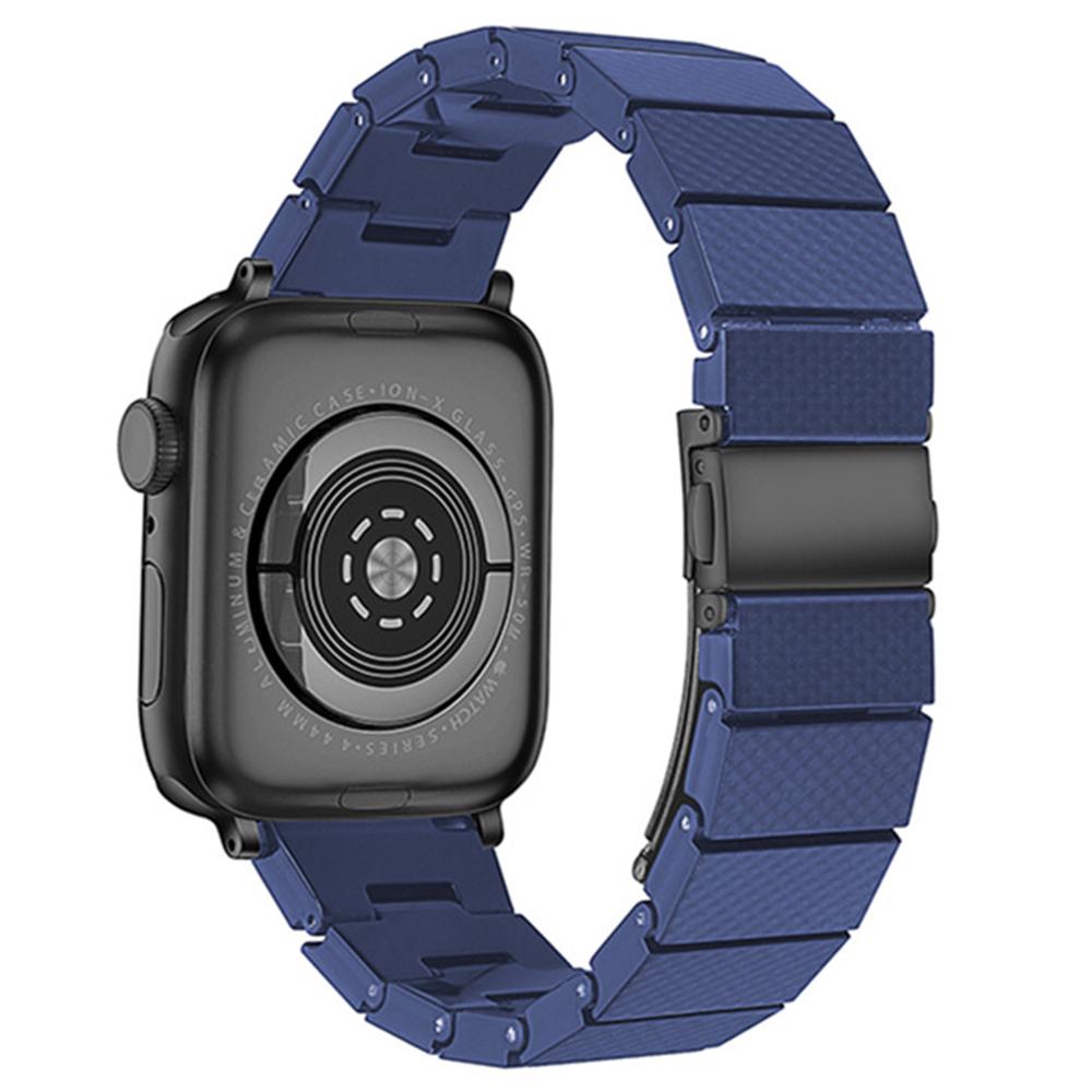 

Watch Strap for Apple Watch Series 10 42mm/9 8 7 41mm/SE (2023) SE (2022) SE 6 5 4 40mm/3 2 1 38mm Resin Watch Band Bracelet Blue Carbon Fiber