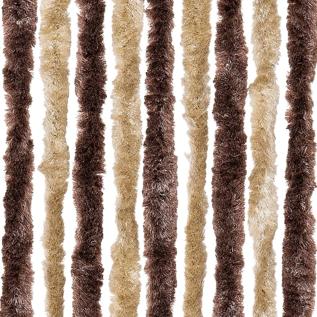 Vidaxl Insect Curtain, Beige And Light Brown, 100X220 Cm, Chenille