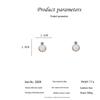 Summer 2022 Korean White Camellia Earrings: Niche Design Silver Needle Studs with Hepburn Style Diamond Accent for Women
