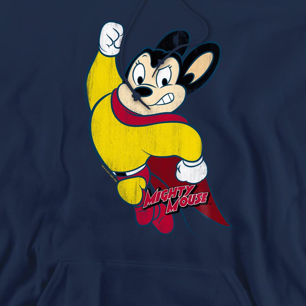 Mighty Mouse Mens Classic Hero Hoodie