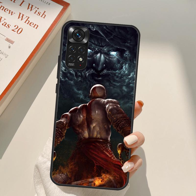 Kratos God of War Case For Xiaomi Redmi Note 11 Pro 8 9 11S 10S 9S Note 10 Pro Cover For Redmi 10 10C 9A 9C