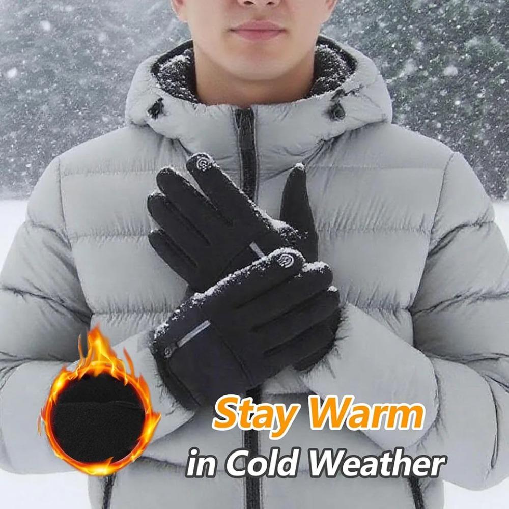 Winter Warm Gloves for Outdoor Cycling Skiing Thickened Cold Resistant Glove Waterproof Touch Screen Camping Equipment