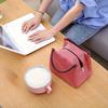 Insulated Leak Proof Lunch Bag with Strawberry White Design  Durable Oxford Fabric Non Food Contact, Lunch Bag Insulated