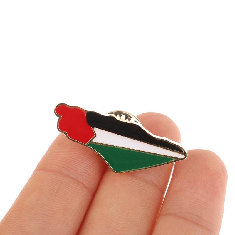 Palästina Flagge Abzeichen Edelstahl Palästinaflagge Anstecker Anstecknadel Rucksack Symbol