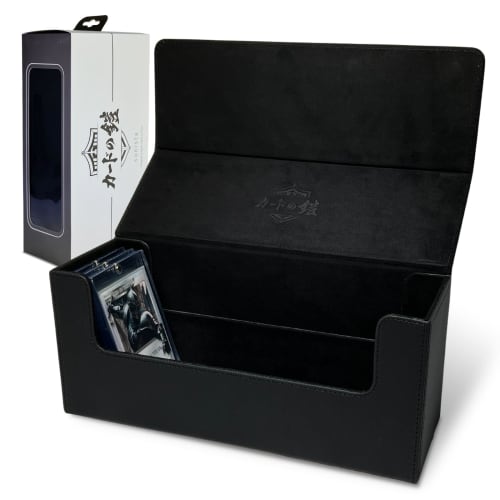 Card Armor Deck Case, 500 Cards, Multi-Storage, Magnetic Loader Compatible, Compatible with Pokemon, One Piece, and Duel Masters (Black) by Sunista