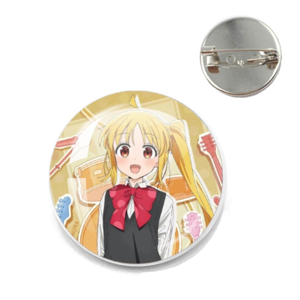 

BOCCHI THE ROCK Pin Round Cartoon 20MM/25MM Metal Brooches Handmade Pins For Backpack Jewelry Accessories Gifts Creative Badge 20MM