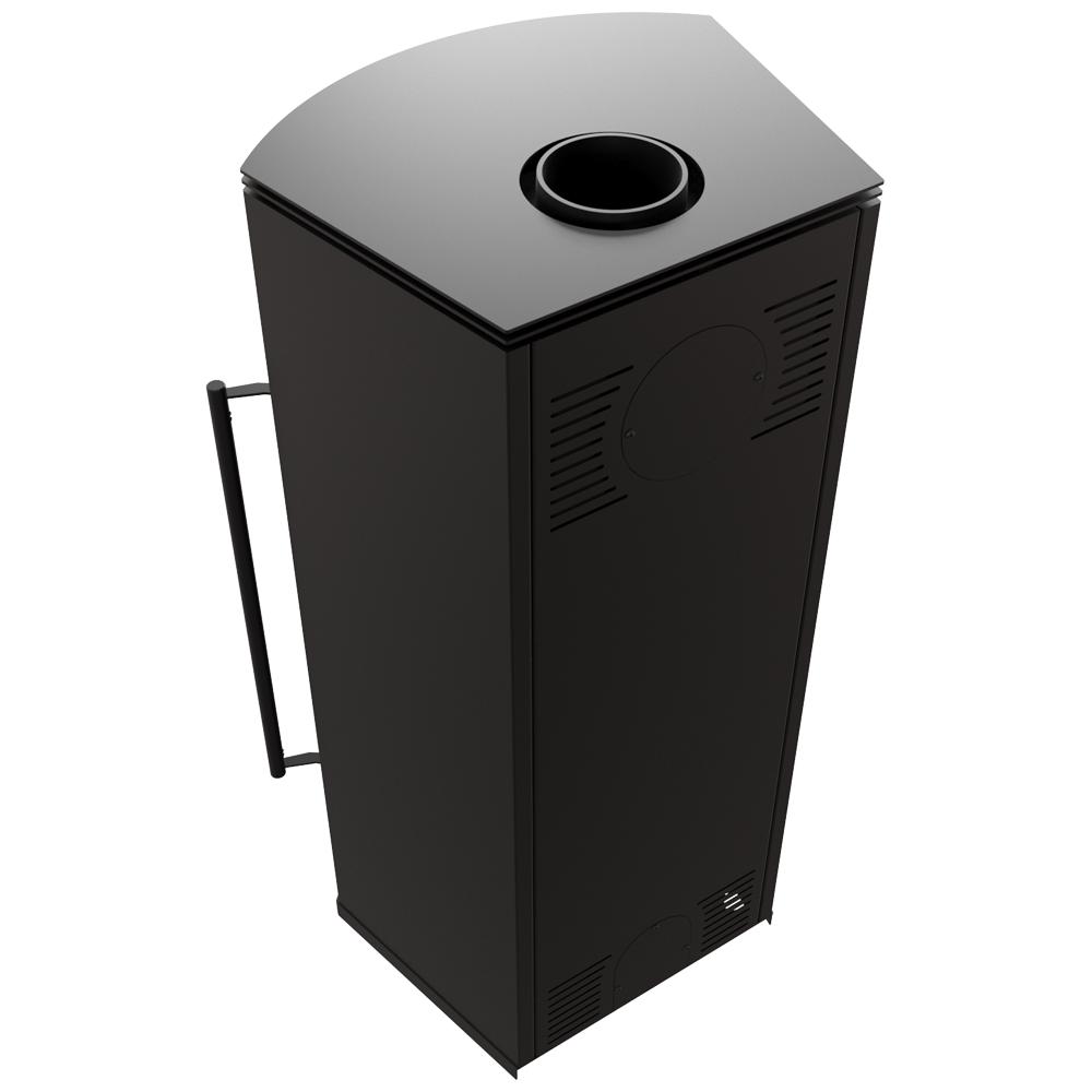 Wood burning steel stove KRATKI TOFA Ø 150 8 kW black thermotec