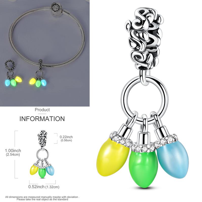 Neuer 925er Silber Kaktus Kleeblatt Anhänger Frühlingsgrüne Serie Perlenanhänger Für Original Perlenarmband DIY Schmuck