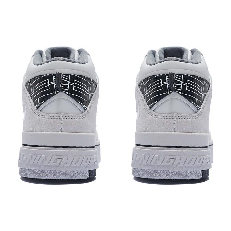 Li Ning Rookie High Dream Theme Show Comfortable Versatile High-Top Retro Basketball Shoes Men Sneakers Gray Black ABCS055-1