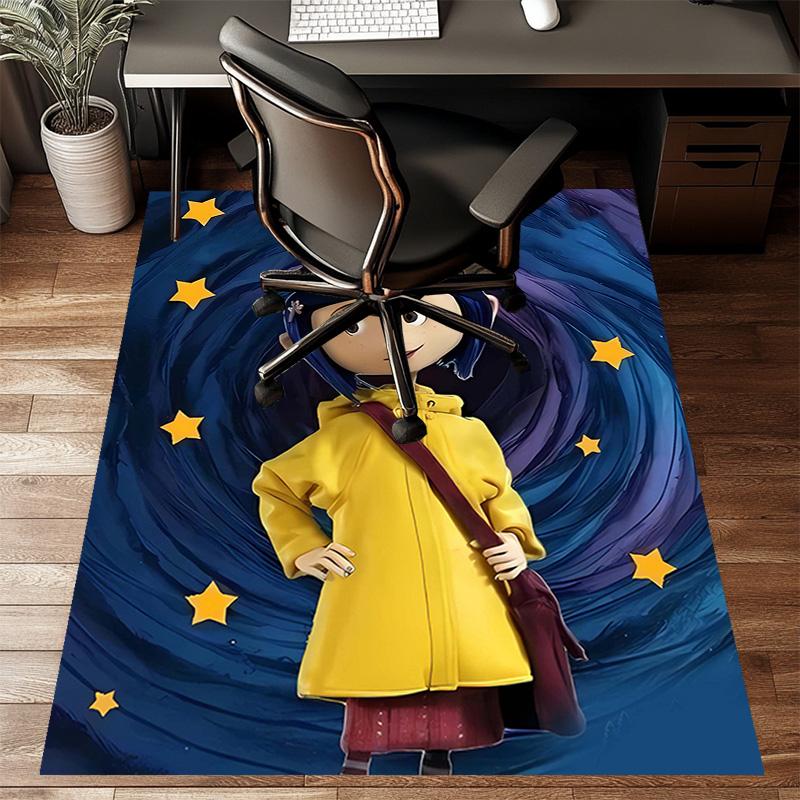 1pc Coraline (7) Design Printed Area Rug Carpet for Bedroom Living Room Home Decor Rugs Mat Non Slip Mat Rug for Bedside