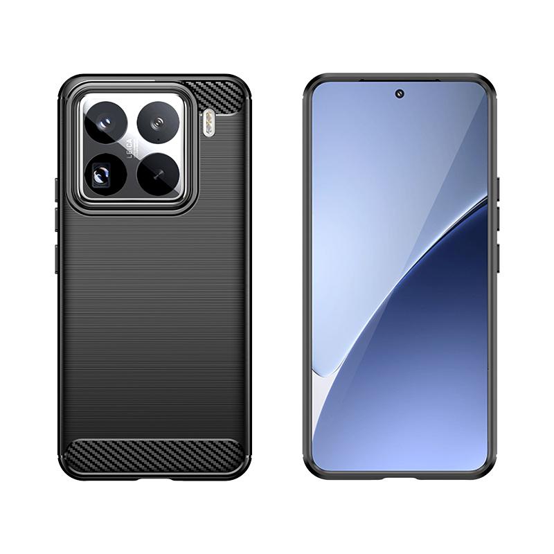 Phone Case For Xiaomi 13 14 15 Pro 14T 13T Soft  Matte Texture Carbon Fiber Design Minimalistic Pure Color