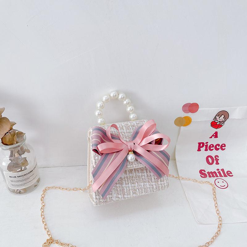 Adorable Children's Bowknot Crossbody Bag Fashionable Floral Design For Girls